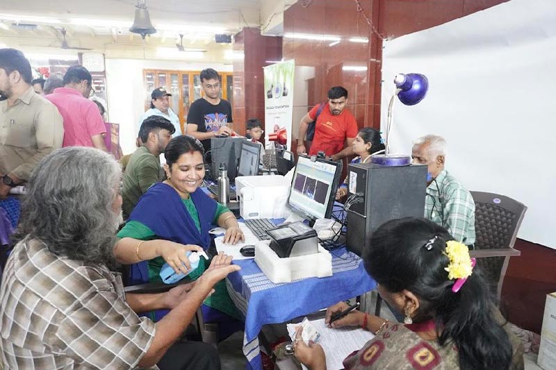 Aadhar camp in Sri Gujrati Baj Kedawal Gnati Samaj