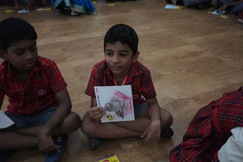 Colouring competition for specially-abled students