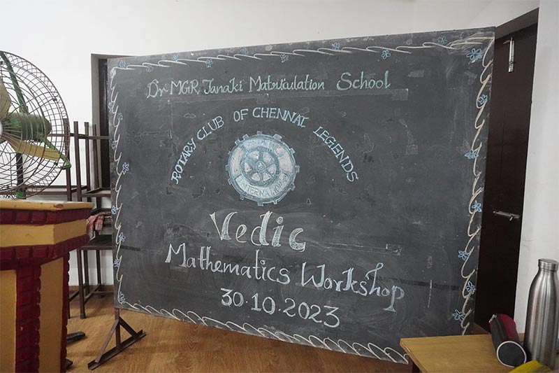 Organized a Vedic mathematics workshop at Schools